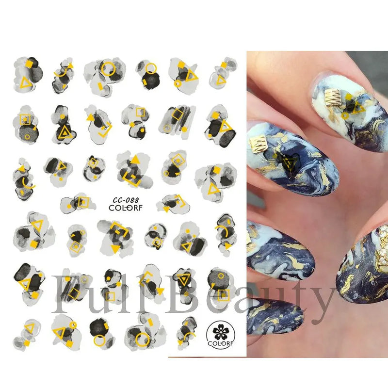 3D Nail Stickers – Self-Adhesive Nail Decals for DIY Manicure & Nail Art Decoration