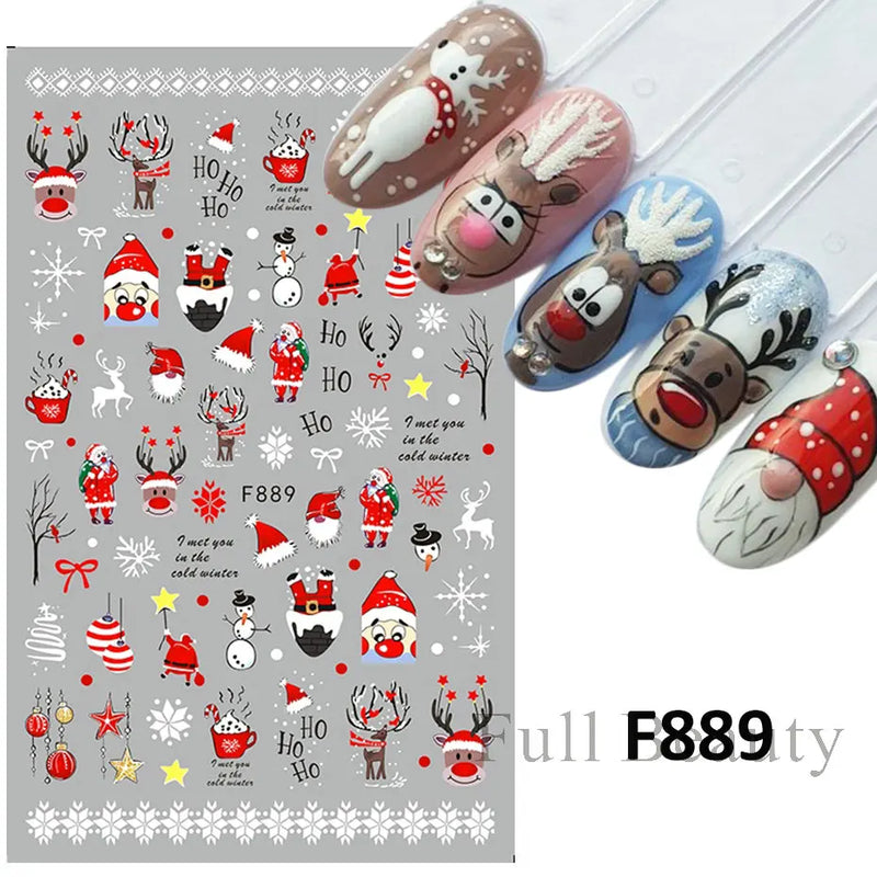 3D Nail Stickers – Self-Adhesive Nail Decals for DIY Manicure & Nail Art Decoration