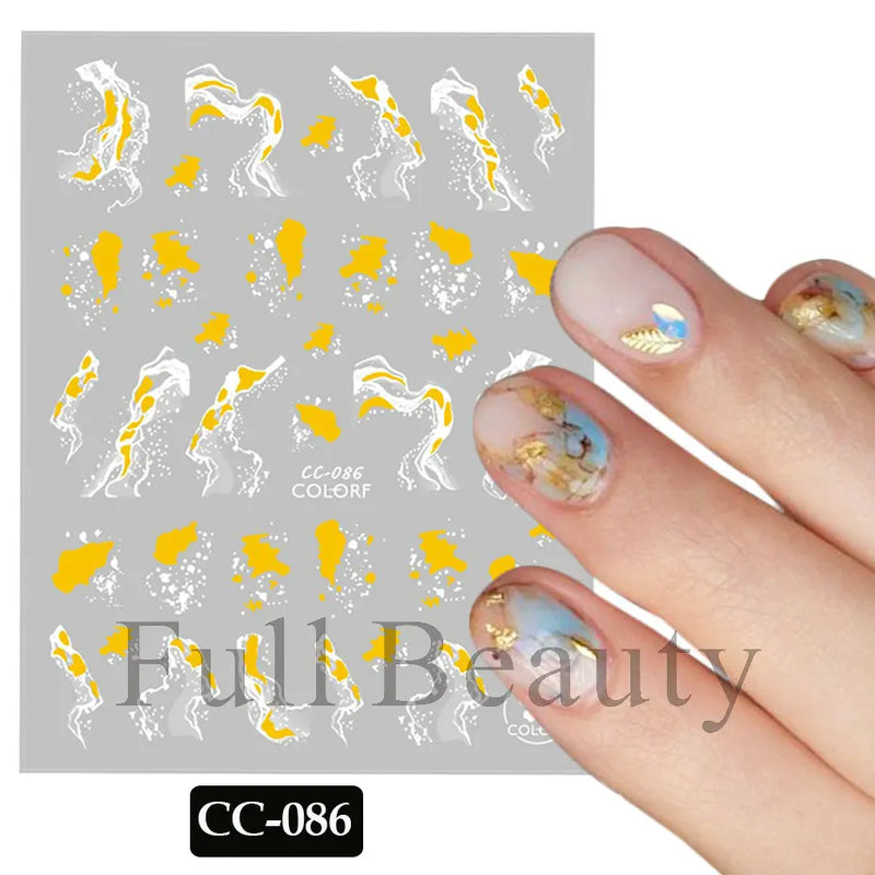 3D Nail Stickers – Self-Adhesive Nail Decals for DIY Manicure & Nail Art Decoration