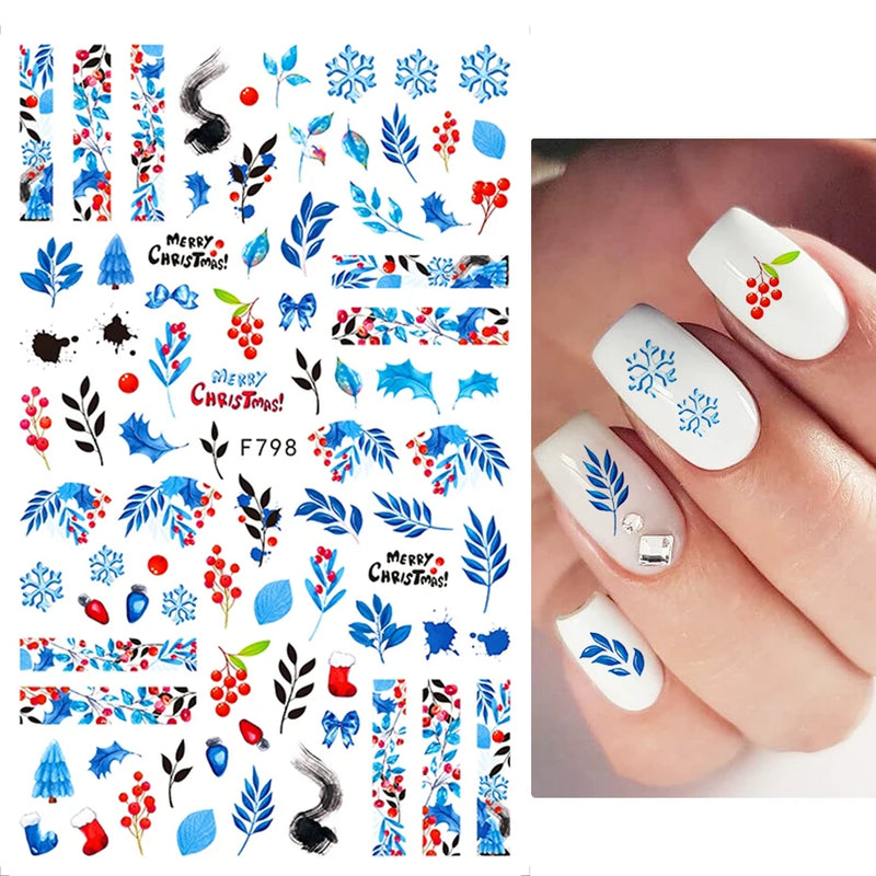 3D Nail Stickers – Self-Adhesive Nail Decals for DIY Manicure & Nail Art Decoration