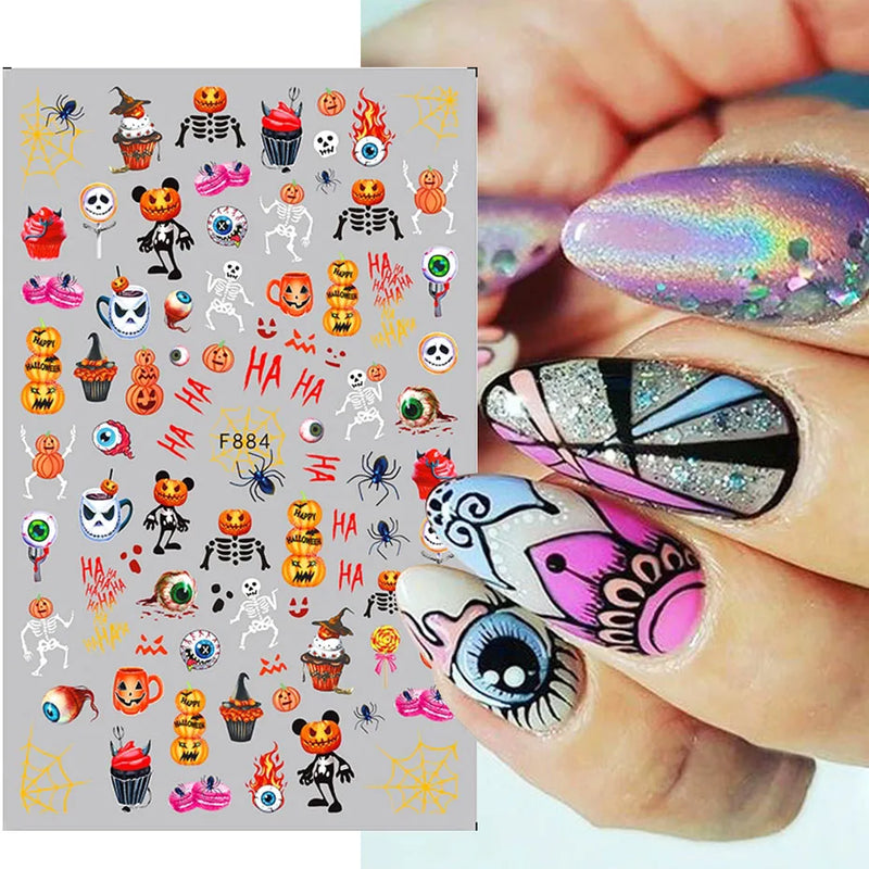 3D Nail Stickers – Self-Adhesive Nail Decals for DIY Manicure & Nail Art Decoration