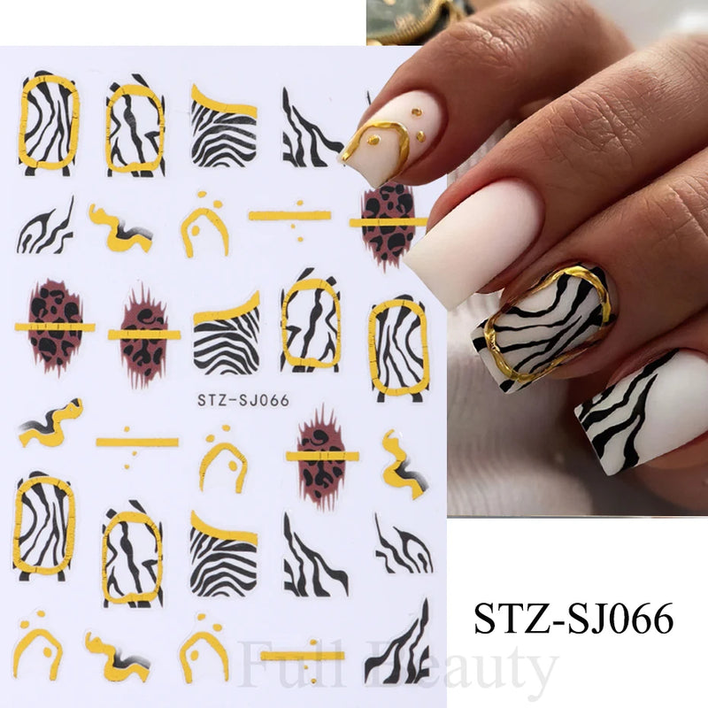 Aurora Laser Butterfly 3D Nail Stickers – Holographic Self-Adhesive Nail Decals