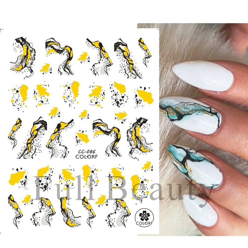 3D Nail Stickers – Self-Adhesive Nail Decals for DIY Manicure & Nail Art Decoration