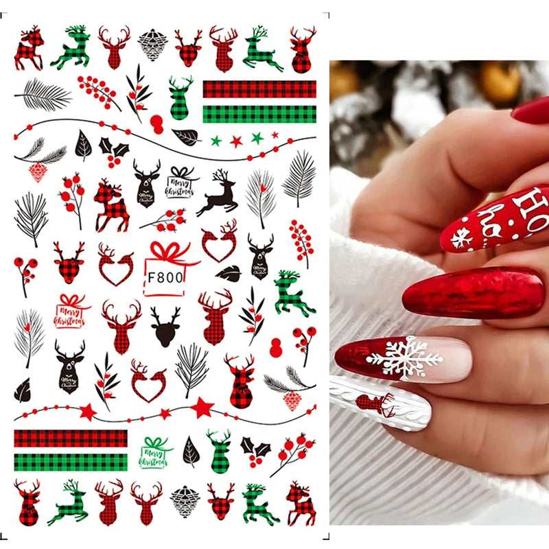 3D Nail Stickers – Self-Adhesive Nail Decals for DIY Manicure & Nail Art Decoration