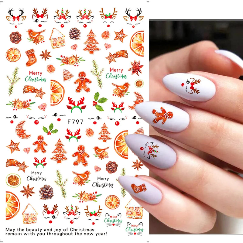 3D Nail Stickers – Self-Adhesive Nail Decals for DIY Manicure & Nail Art Decoration