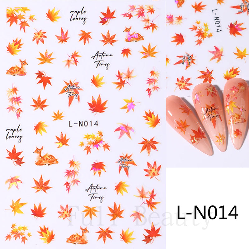 Aurora Laser Butterfly 3D Nail Stickers – Holographic Self-Adhesive Nail Decals