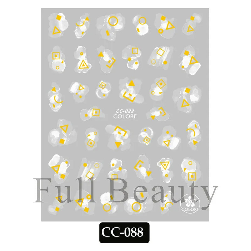 3D Nail Stickers – Self-Adhesive Nail Decals for DIY Manicure & Nail Art Decoration