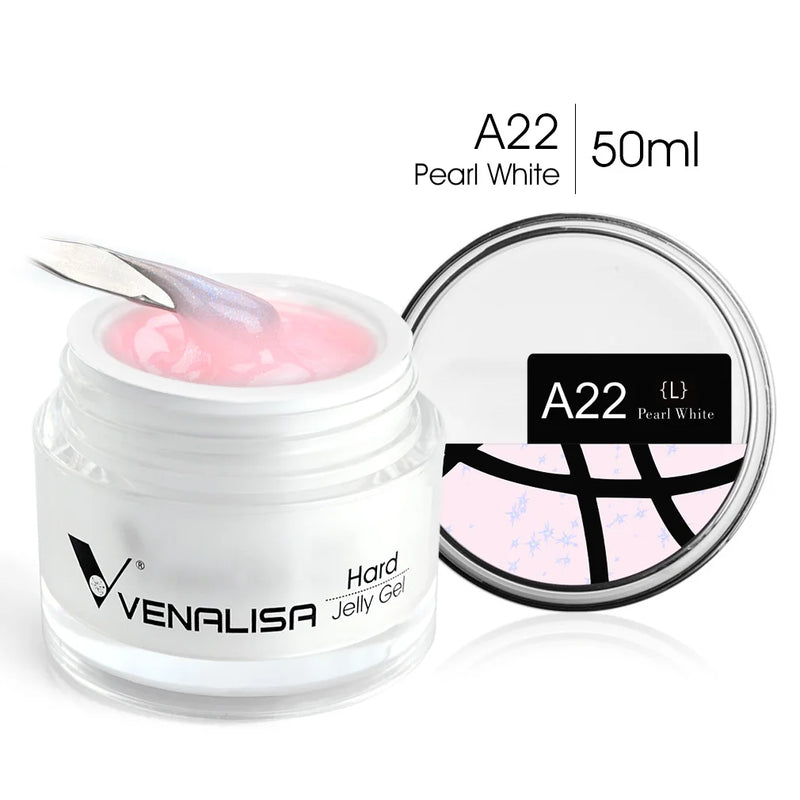 Venalisa 50ml Jelly Nail Extension Gel – Clear & Natural Soak-Off UV Builder Gel for French Nails