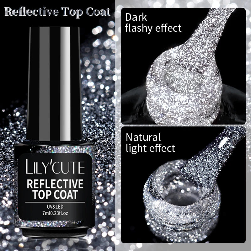 LILYCUTE 7ml Platinum Cat Eye Gel Polish – Rose Gold Foil Effect, Magnetic UV Gel for Nail Art