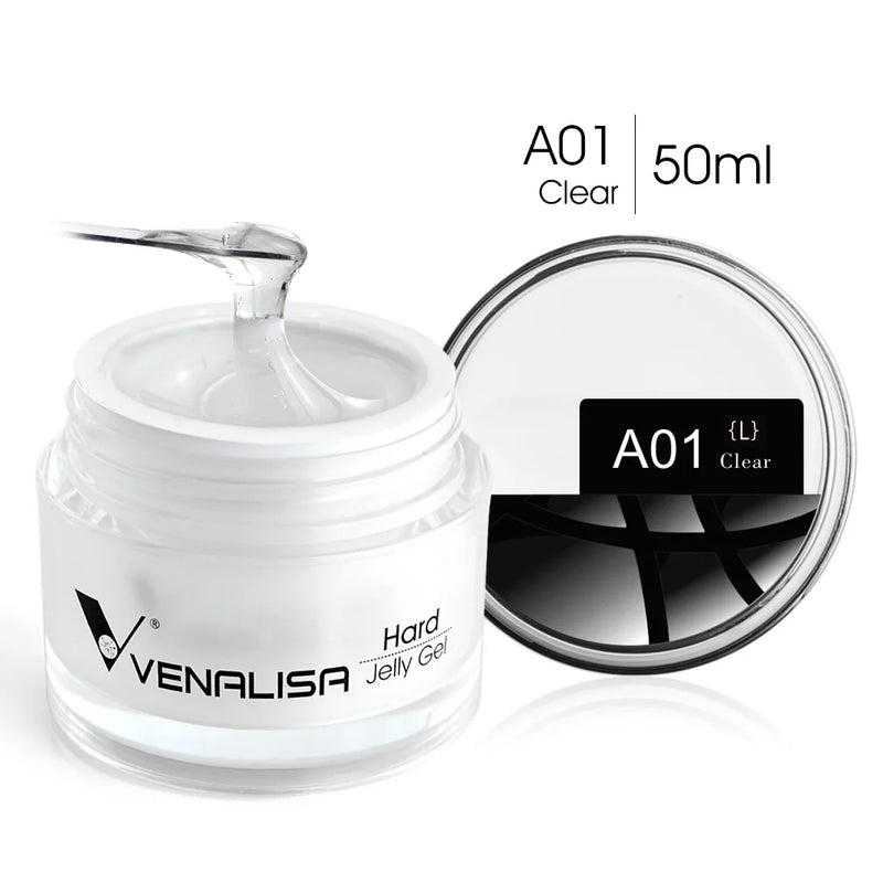 Venalisa 50ml Jelly Nail Extension Gel – Clear & Natural Soak-Off UV Builder Gel for French Nails