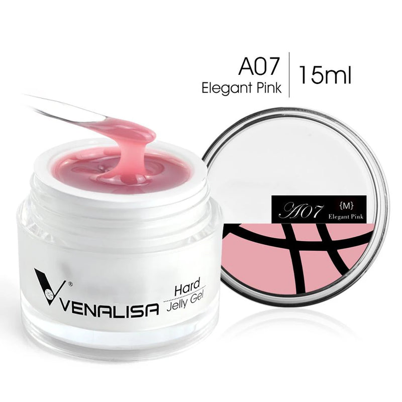 15ml Venalisa Jelly Nail Extend Gel – Clear & Natural Camouflage for DIY French Nail Art