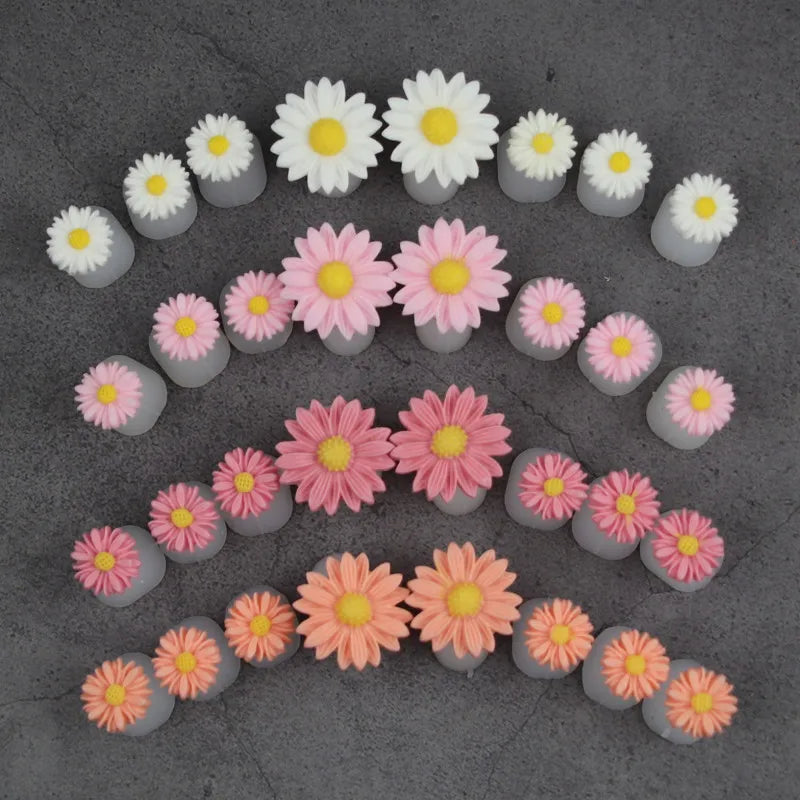 8pcs Daisy Silicone Toe Separator Foot Finger Divider Form Manicure Pedicure Care Nail Art Tool