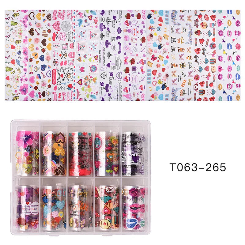 100 Patterns Animal Nail Foils for Transfer Paper Stickers Sliders Adhesive Nails Wraps DIY Water