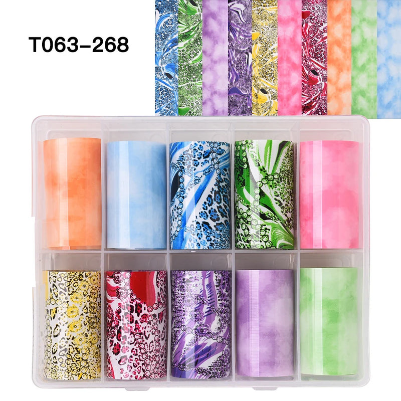 100 Patterns Animal Nail Foils for Transfer Paper Stickers Sliders Adhesive Nails Wraps DIY Water