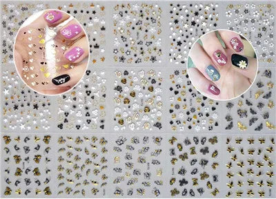 30 Designs 3D Nail Stickers – Butterfly and Flower Decals for Nail Art Manicure