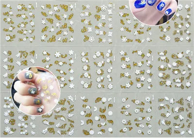 30 Designs 3D Nail Stickers – Butterfly and Flower Decals for Nail Art Manicure