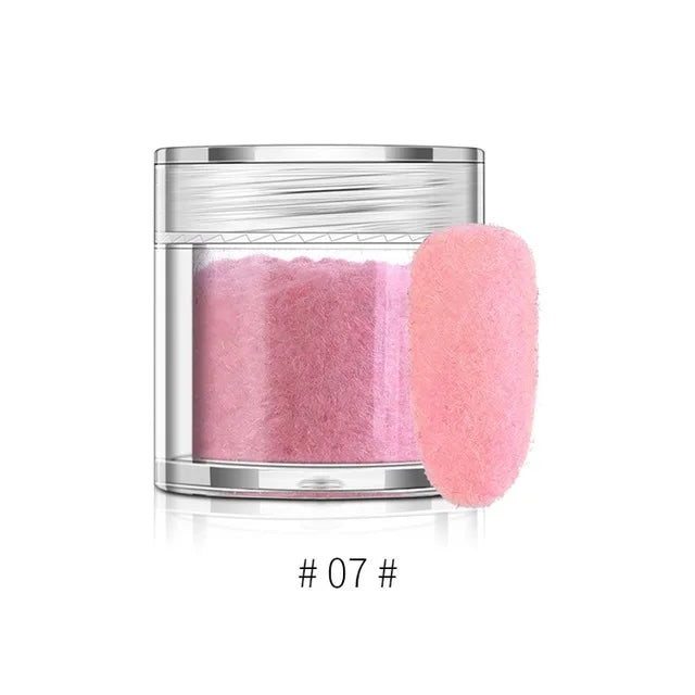 10 Colours Velvet Nail Powder – Fuzzy Flocking Nail Art Dust