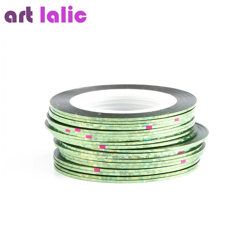 10 Rolls Nail Art Striping Tapes – 1mm Self-Adhesive Nail Liner Stickers for Nail Design & Styling