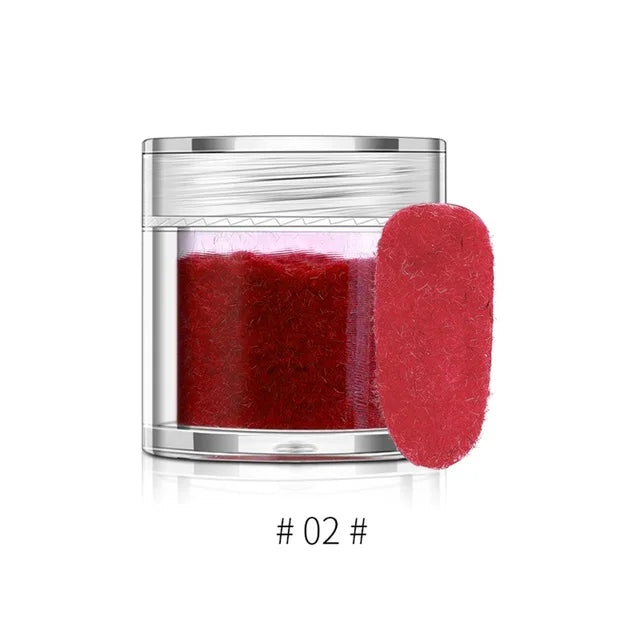 10 Colours Velvet Nail Powder – Fuzzy Flocking Nail Art Dust