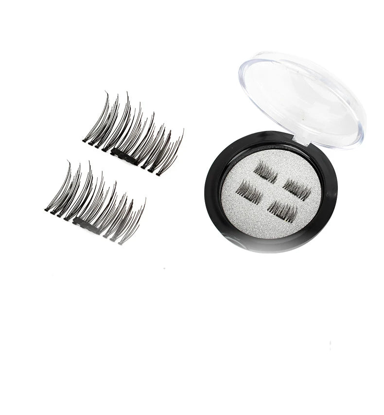 4pcs Magnetic Eyelashes Set – 3D Natural-Looking False Lashes, Reusable & Glue-Free