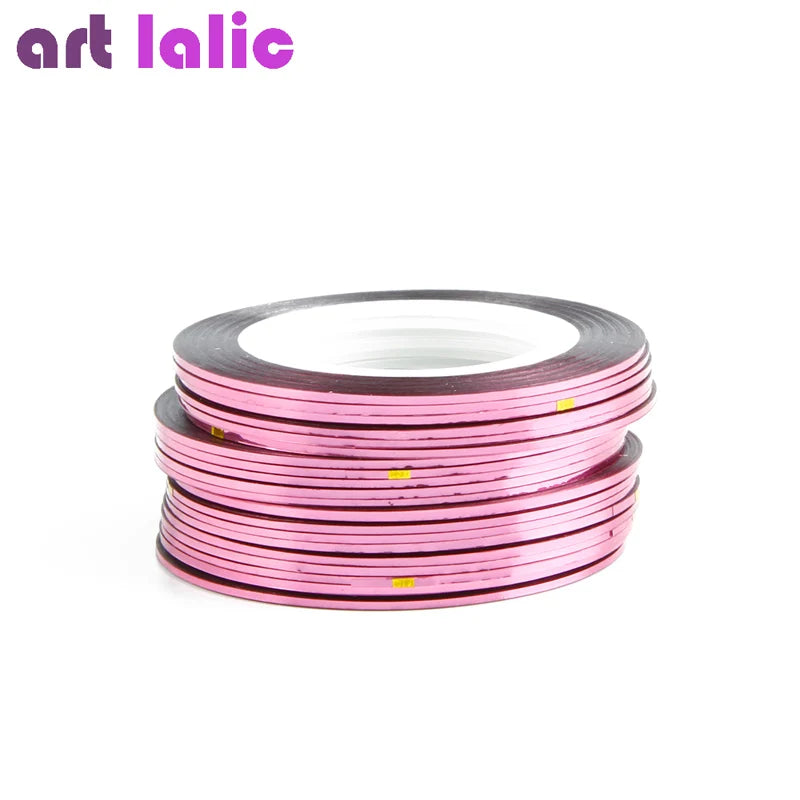 10 Rolls Nail Art Striping Tapes – 1mm Self-Adhesive Nail Liner Stickers for Nail Design & Styling