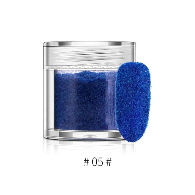 10 Colours Velvet Nail Powder – Fuzzy Flocking Nail Art Dust