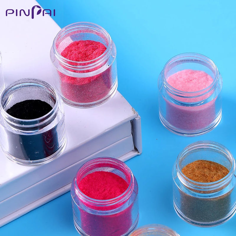 10 Colours Velvet Nail Powder – Fuzzy Flocking Nail Art Dust