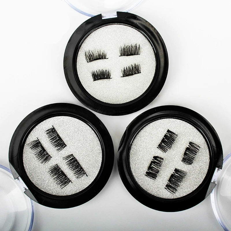 4pcs Magnetic Eyelashes Set – 3D Natural-Looking False Lashes, Reusable & Glue-Free