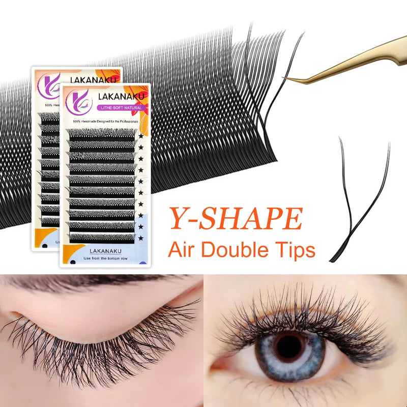 LAKANAKU YY Shape Eyelash Extensions – Soft, Lightweight, and Natural Volume