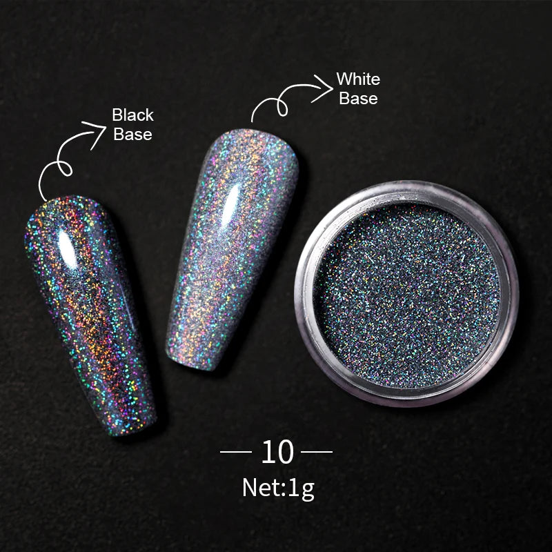 LILYCUTE Nail Mirror Glitter Powder – Metallic Chrome Dust for UV Gel Polish Nail Art