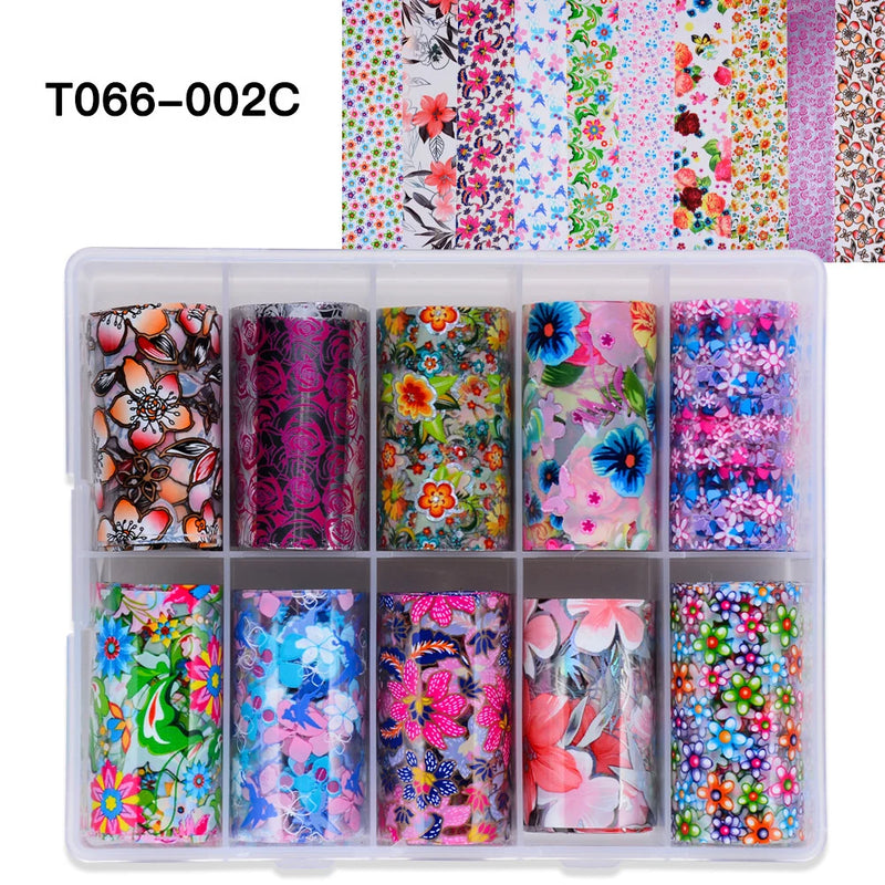 100 Patterns Animal Nail Foils for Transfer Paper Stickers Sliders Adhesive Nails Wraps DIY Water