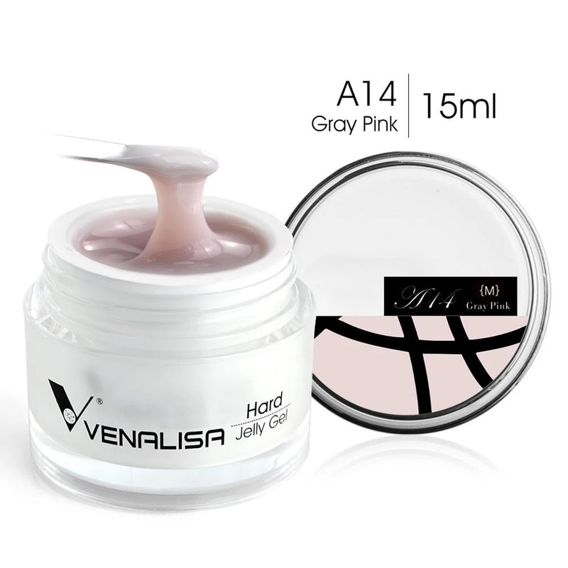 15ml Venalisa Jelly Nail Extend Gel – Clear & Natural Camouflage for DIY French Nail Art