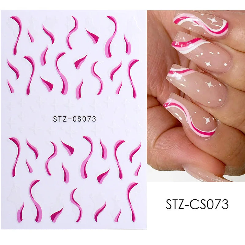 Gradient 3D Jelly Nail Stickers – Ombre Red & Pink Blush Translucent Gel Polish Wraps & More