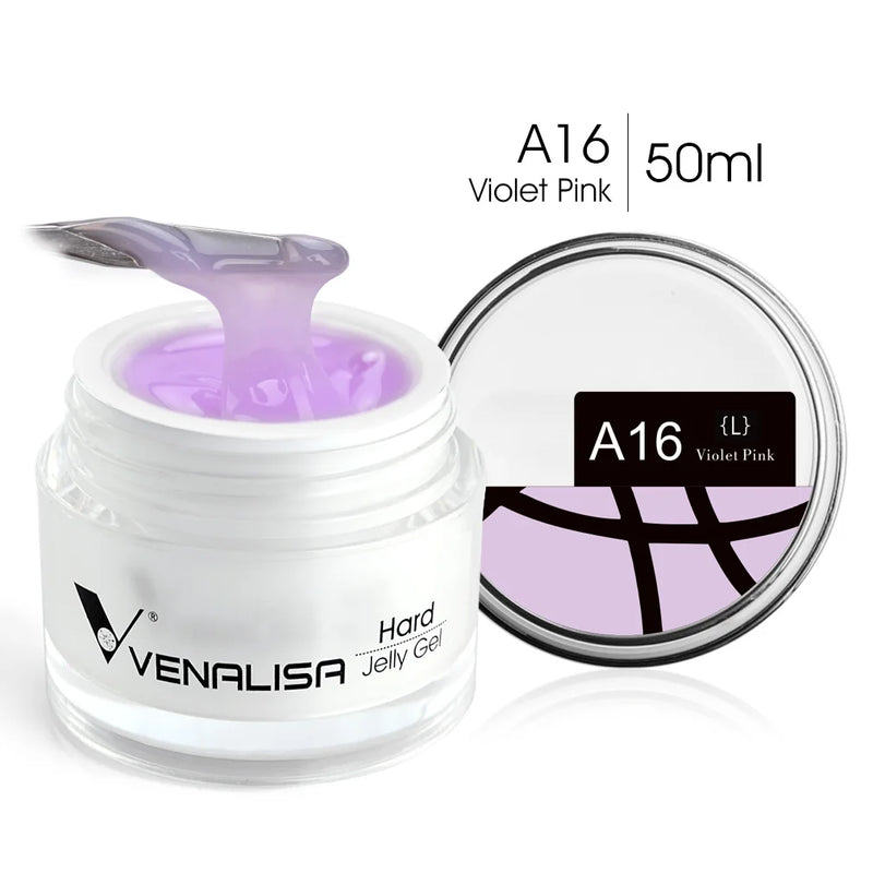 Venalisa 50ml Jelly Nail Extension Gel – Clear & Natural Soak-Off UV Builder Gel for French Nails