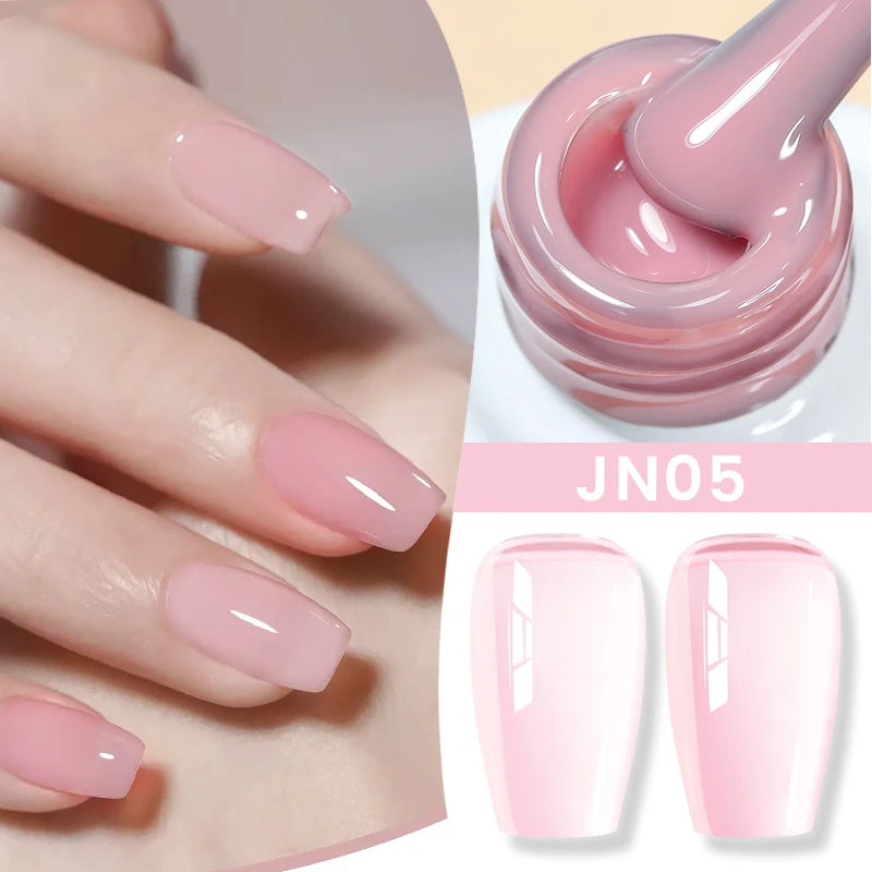 BORN PRETTY 10ml Milky White Jelly Nude Gel Nail Polish – White Translucent Soak Off Gel