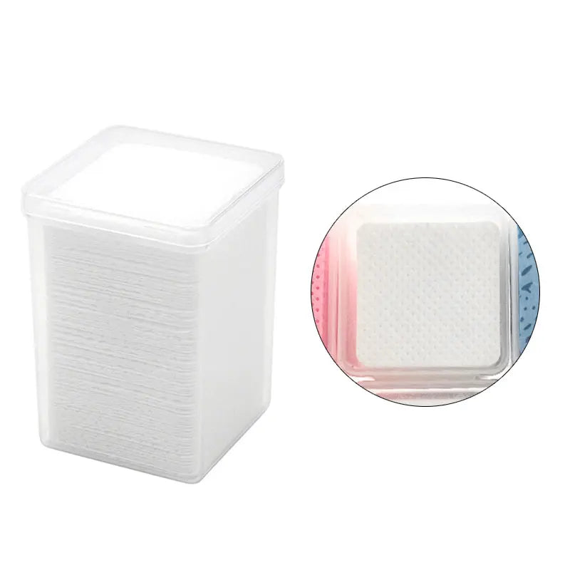 200PCS Eyelash Glue Remover Wipes – Lint-Free Cotton Pads for Lash Extension Glue Cleaning