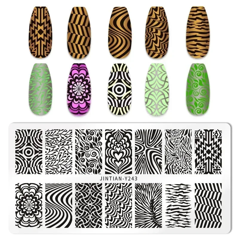 Nail Stamping Plates – Animal Prints, Letters, Hearts, Flowers & More – Stencil for Nail Art Designs