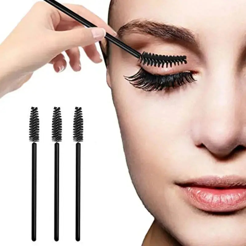 50-Piece Eyelash Wand Set – Disposable Mascara Brushes for Extensions & Makeup Application