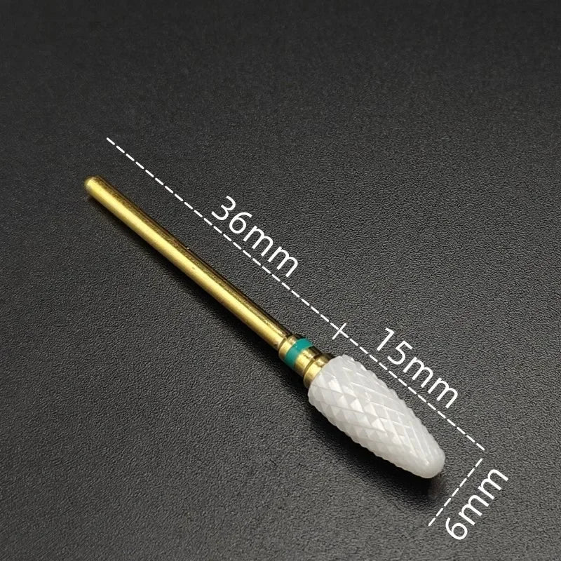 Ceramic Carbide Nail Drill Bit – Electric Milling Cutter for Manicure & Pedicure