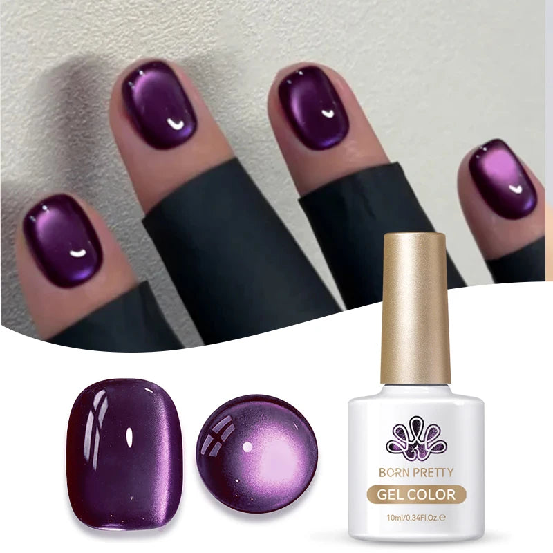 BORN PRETTY Auroras Cat Magnetic Gel Nail Polish 10ml – Semi-Permanent Jelly Glass Effect