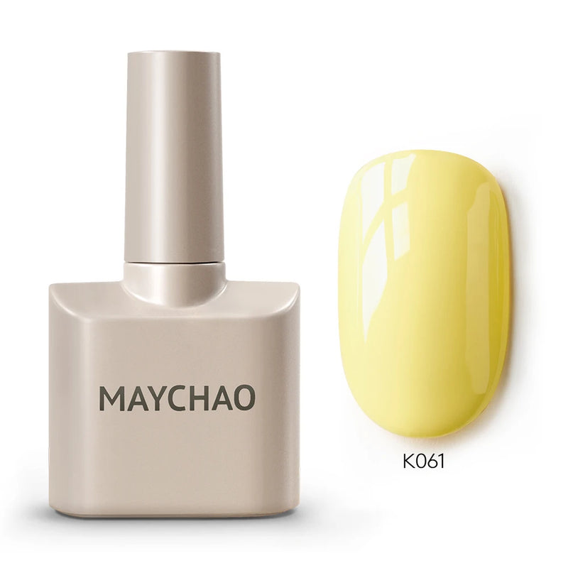 MAYCHAO 12ml Gel Nail Polish – 48 Vibrant Colors, Semi-Permanent UV LED Glossy & Frosted Finish