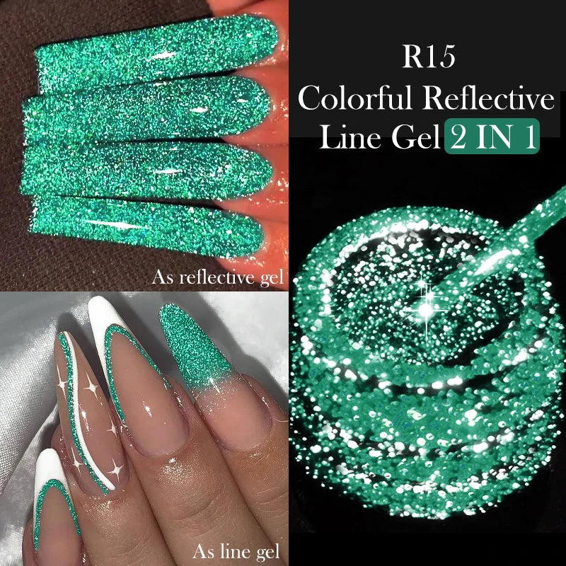 LILYCUTE 7ml Super Bright Metallic Gel Polish – Silver Mirror Effect