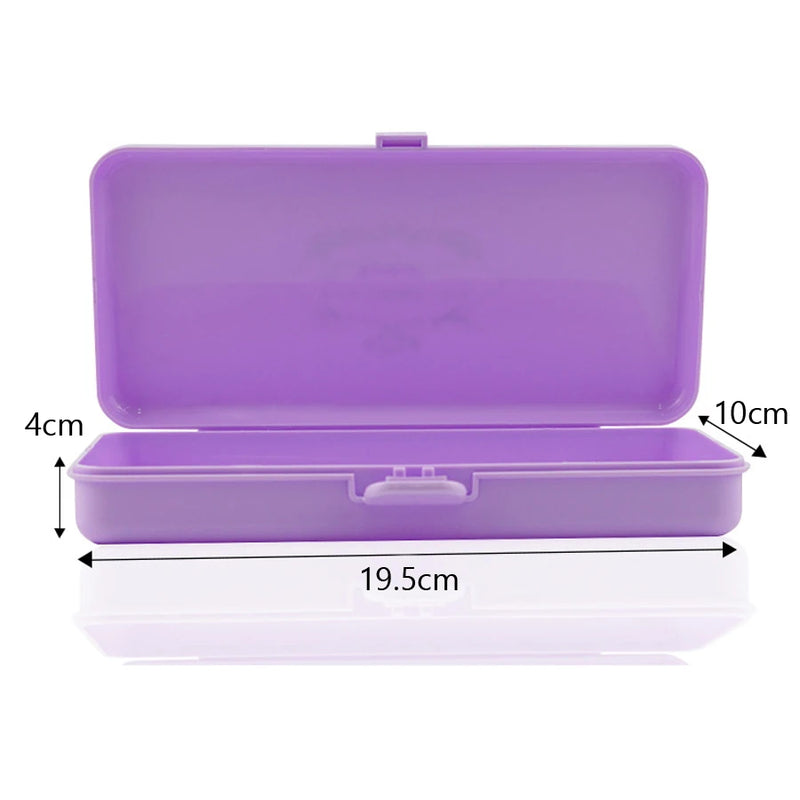 Rectangle Nail Storage Box, Container Case for Long Nail Tools, Tweezers, Cuticle Pusher & Brushes