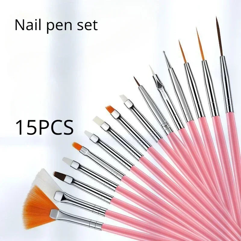 Nail Brushes Set Professional Nail Supplies for Acrylic UV Gel Drawing Dotting Nail Art Design