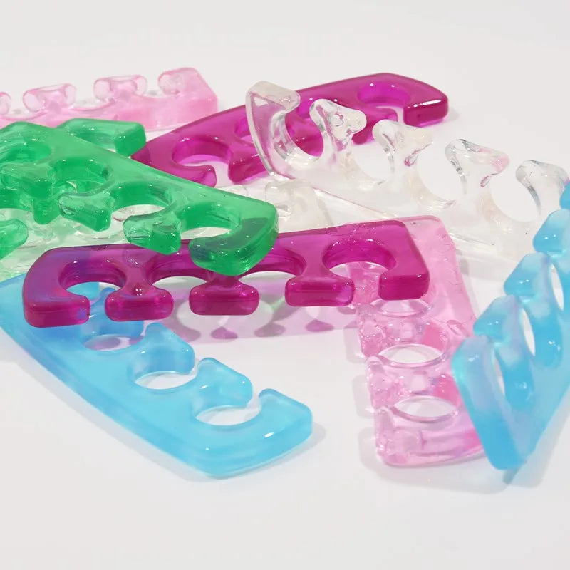 Soft Silicone Finger Toe Separator 5 Colours Feet Care Nail Tools Pedicure Foot Braces Support