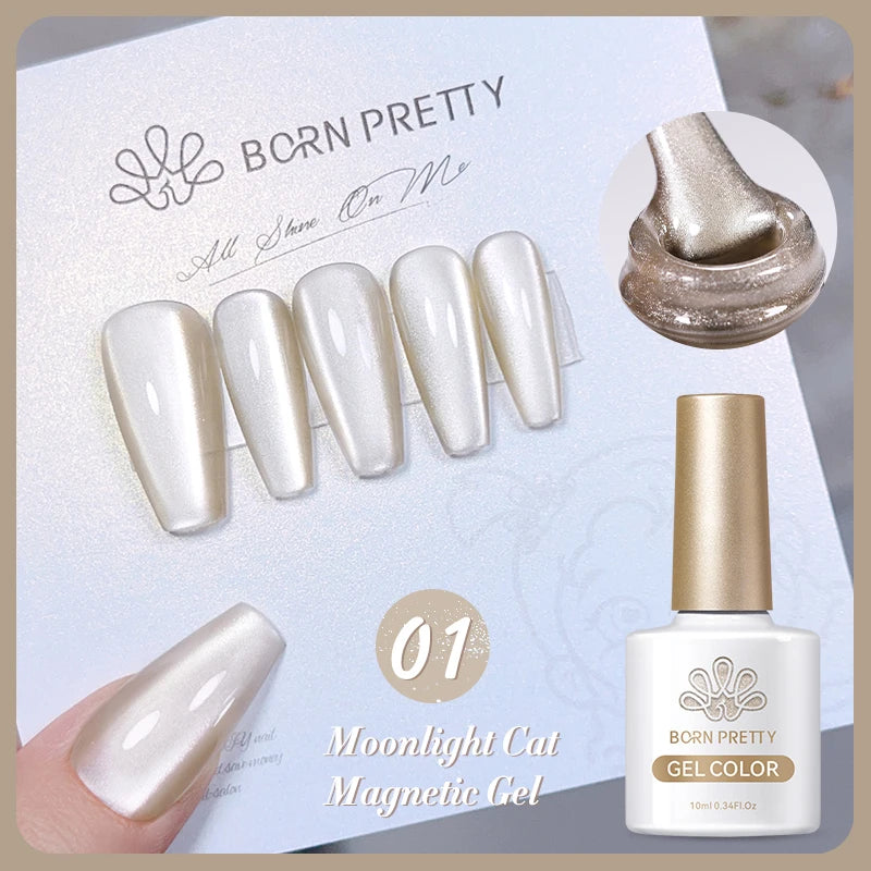 BORN PRETTY 10ml Magnetic Cat Eye Gel Nail Polish – Soak Off UV LED Crystal Nail Art Manicure