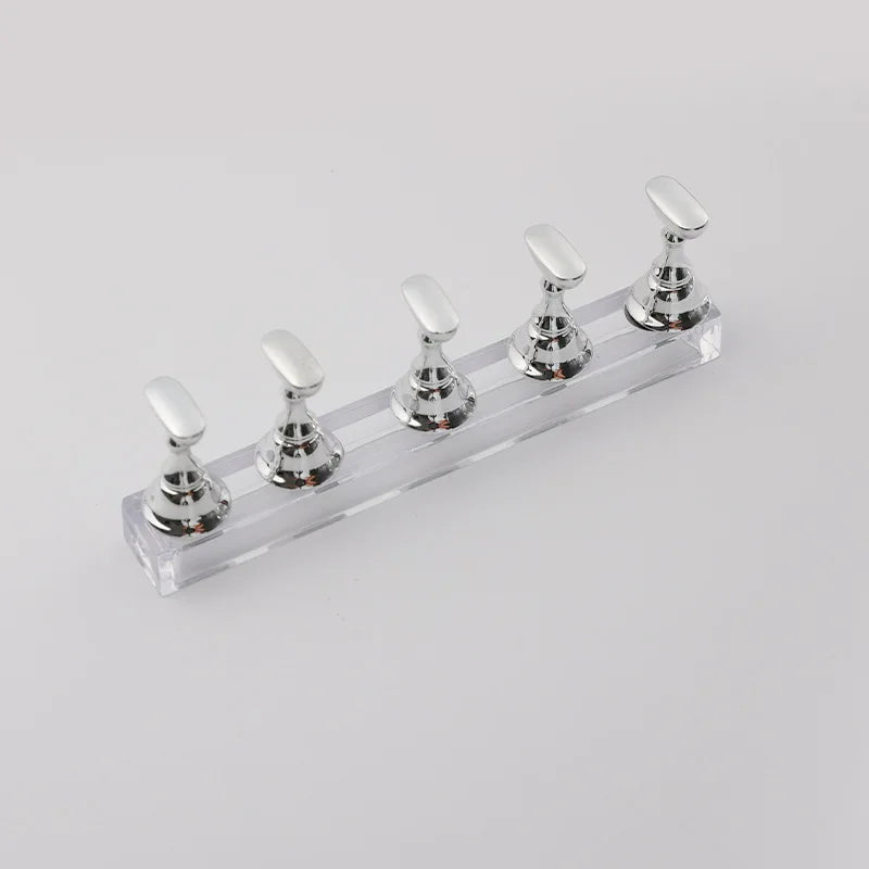 1 Set Magnetic Chess Nail Display Stand for Acrylic Nail Art Practice and DIY Design