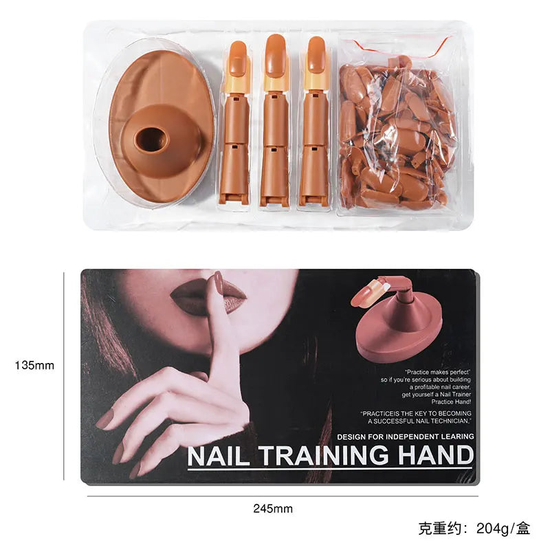 Nail Training Hand with Base – Practice Model for Beginners & Professionals