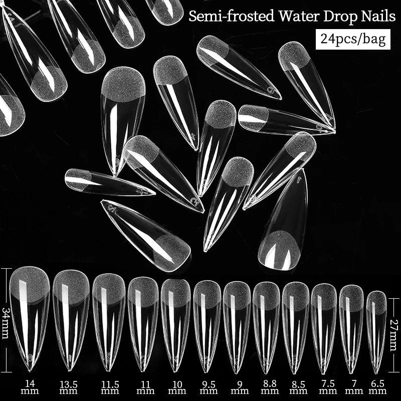 60Pcs Dual Nail Forms – Short Almond Acrylic Extension Tips for Quick DIY Nail Art