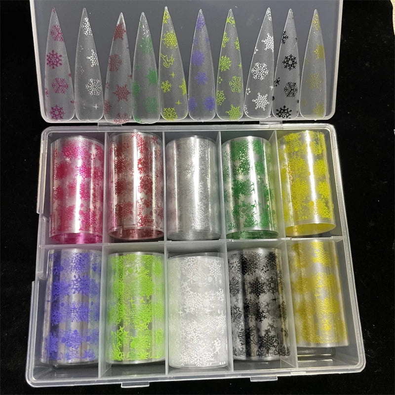 New Flower Nail Foils for Transfer Paper Stickers Floral Adhesive Fruit Nails Wraps Fish DIY Water